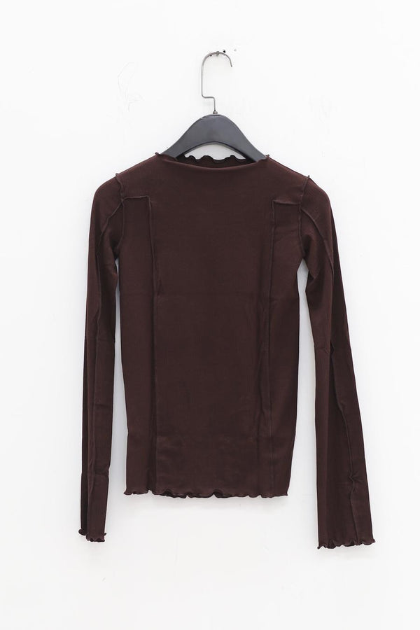 BASERANGE ribbed long-sleeve top TTOML-RB-SP22 TACTILE